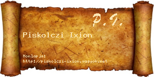 Piskolczi Ixion névjegykártya